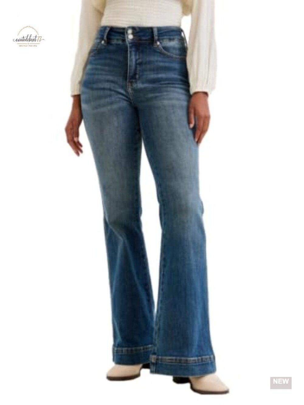 High Waisted Tummy Control Flare Jeans 33 In Inseam
